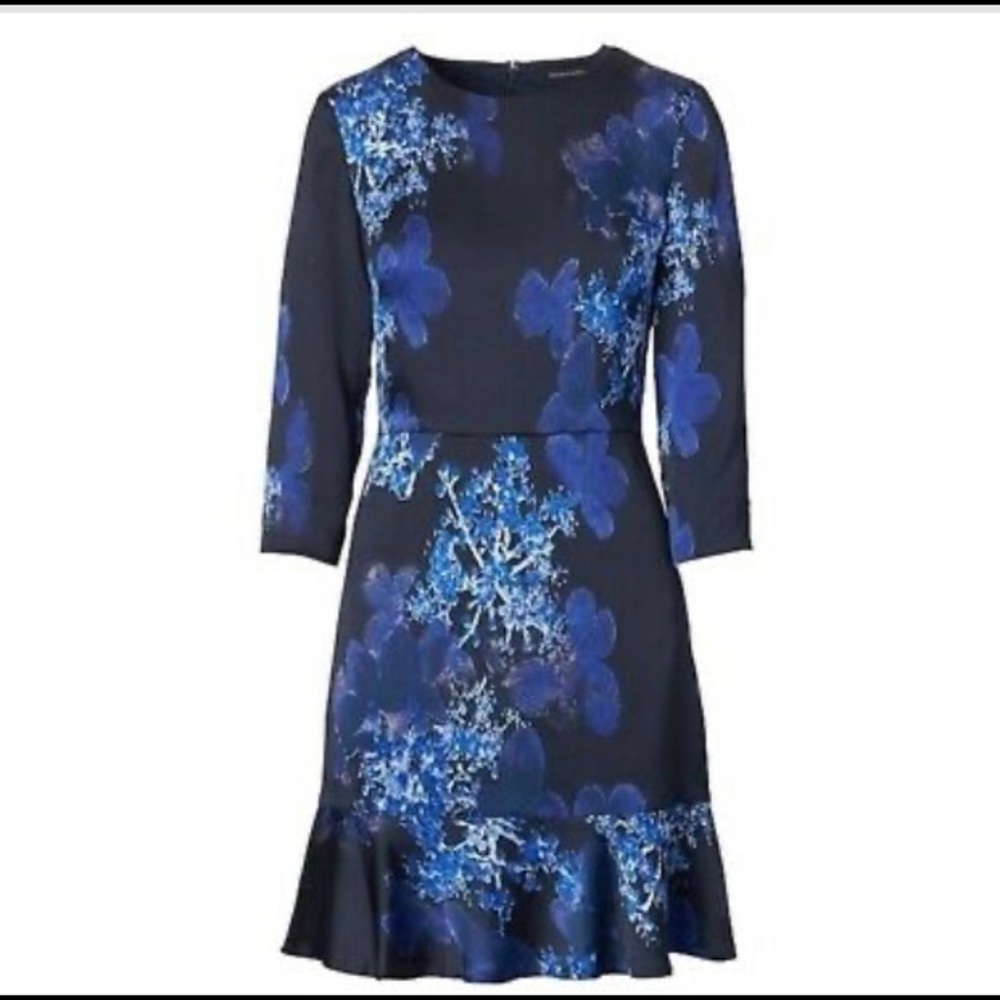 Blue Floral Banana Republic Dress